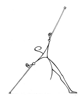 A graphic of a disabled dancer using crutchesure