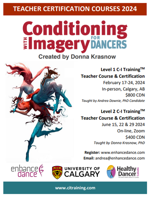 C-I Training Teacher Course poster with artistic image of two dancers on lower left