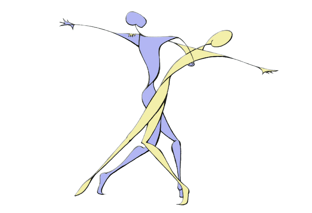 A graphic with 2 dancers ballroom dancing
