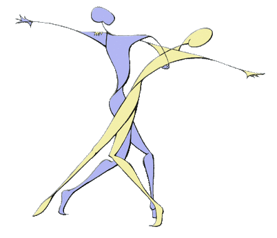 A graphic of 2 dancer ballroom dancing