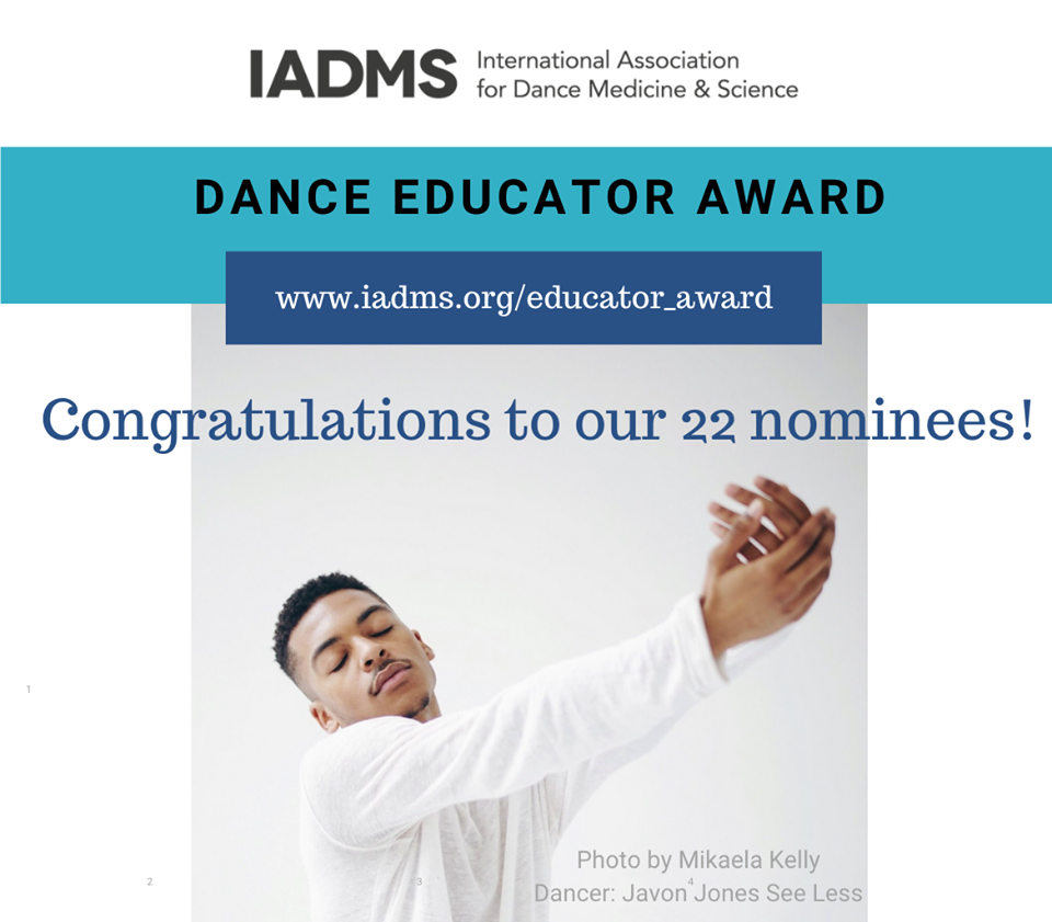IADMS Dance Educator Award; 22 Nominees